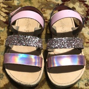 Cynthia Rowley girls pink sparkly sandals size 9